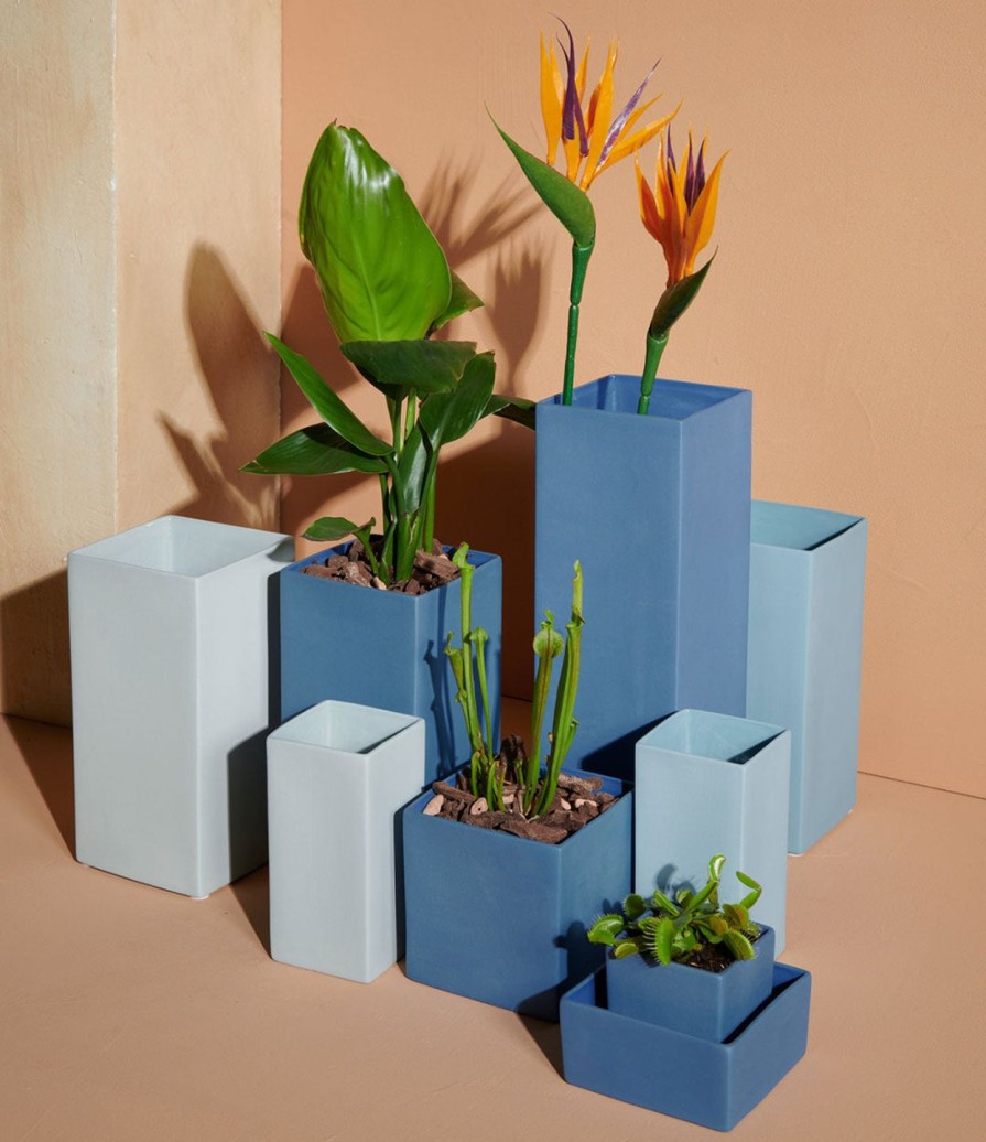 Interior cube blue | Ubertopf, Blau Cube Blue