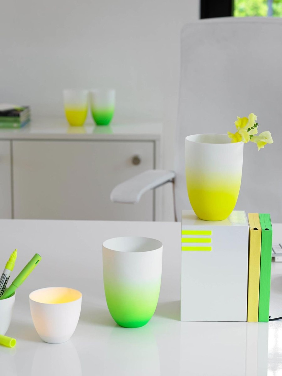 Interior kerzenhalter | Vase/Windlicht, Gelb Neon