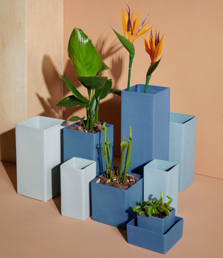 Interior cube blue | Vase, Blau Cube Blue