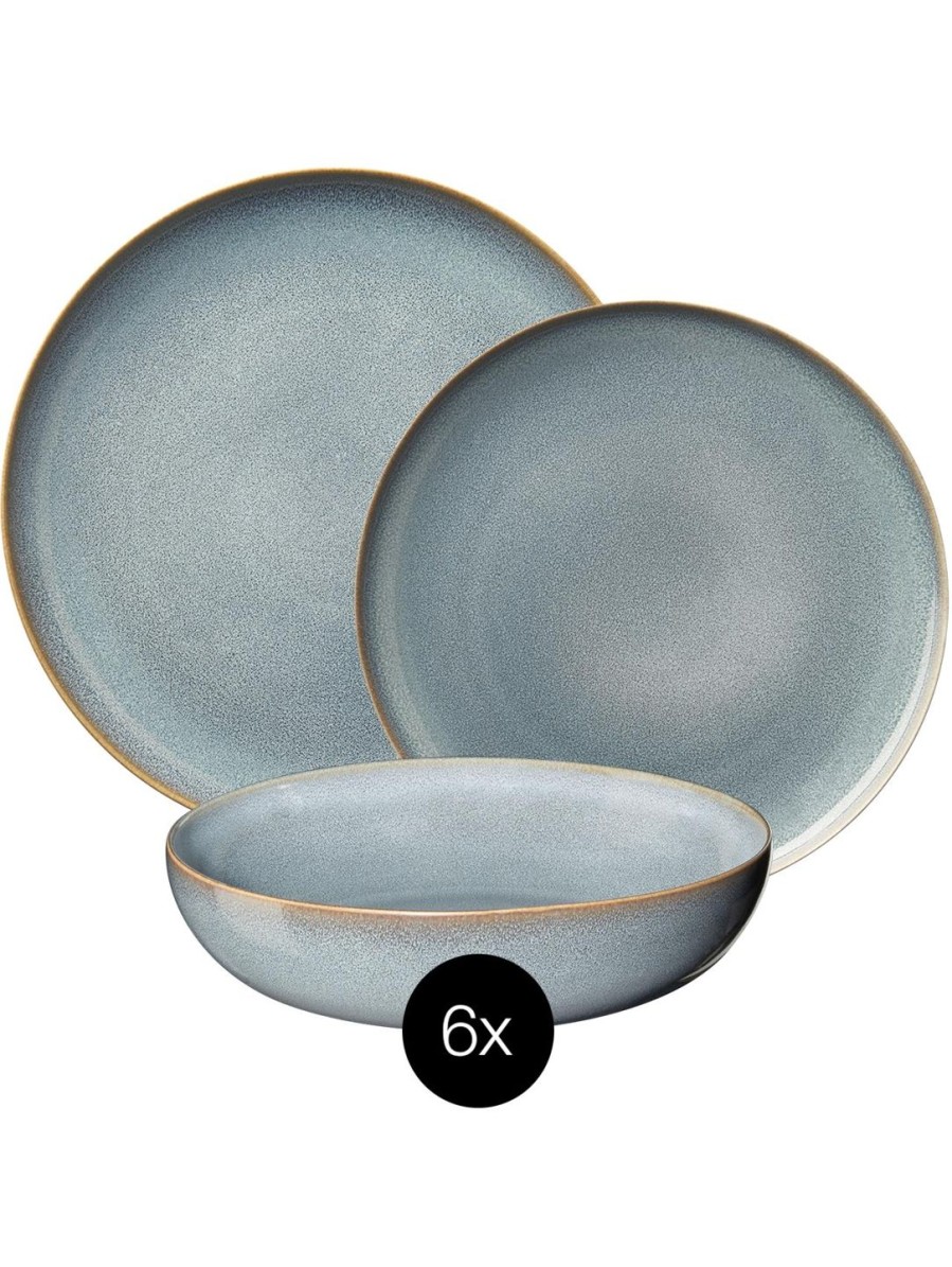 Geschirr Fall Dinnerware | Starterset Saisons Denim 18-Teilig