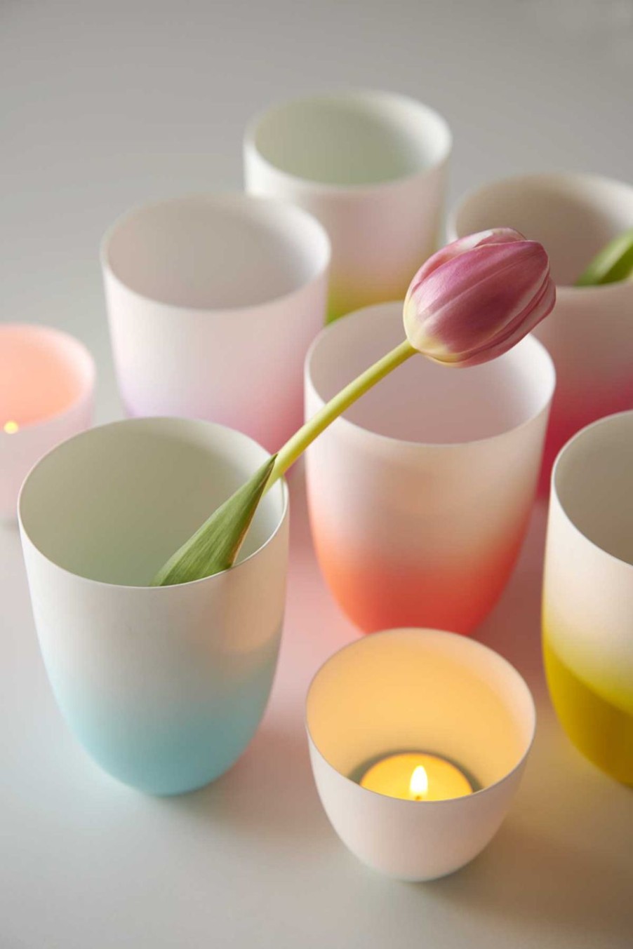 Interior kerzenhalter | Vase/Windlicht, Pink Neon