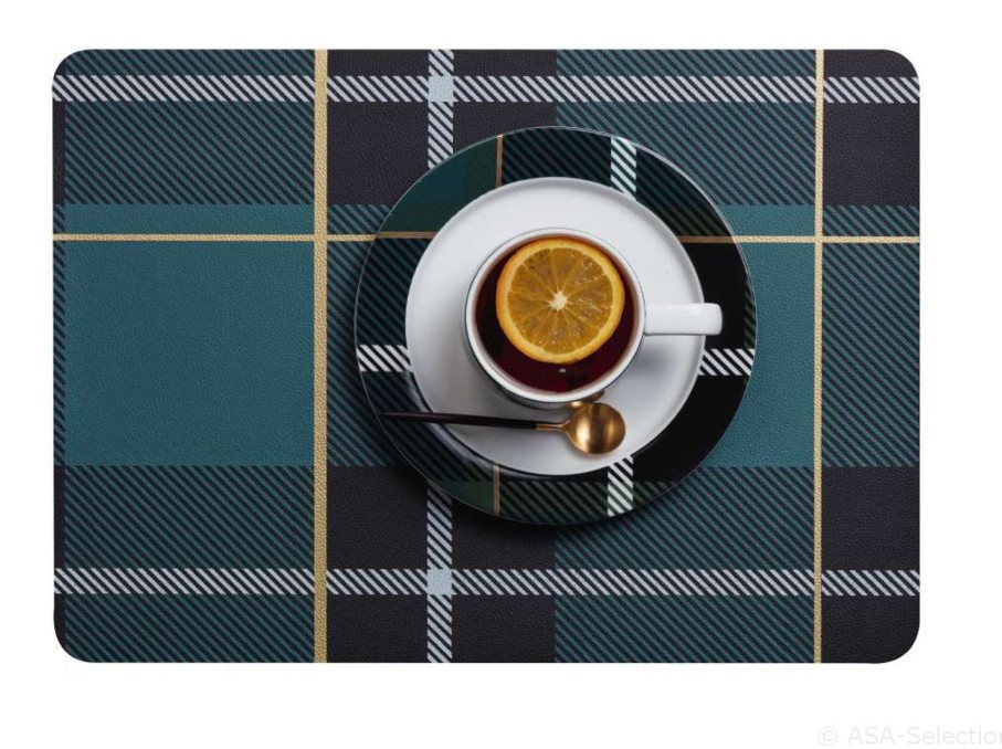 Textilien sale | Tischset, Tartan Petrol Tartan